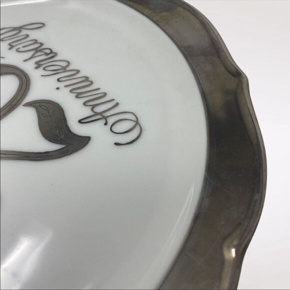 VINTAGE | Fine China Silver 25th Anniversary Plate - Picture 8 of 8